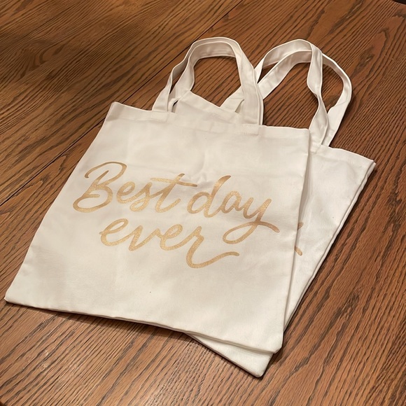 Set of two canvas tote bags, Best Day Ever - Picture 5 of 6